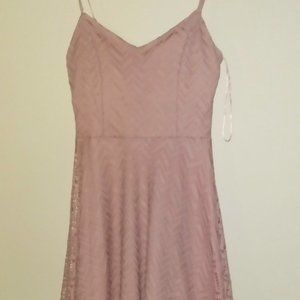 Dusty rose v neck mini dress